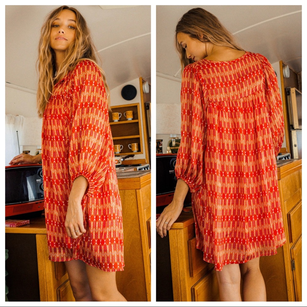 #10 Boho Fabulous Print Three Quarter Sleeve Dress - Picture 4 of 5